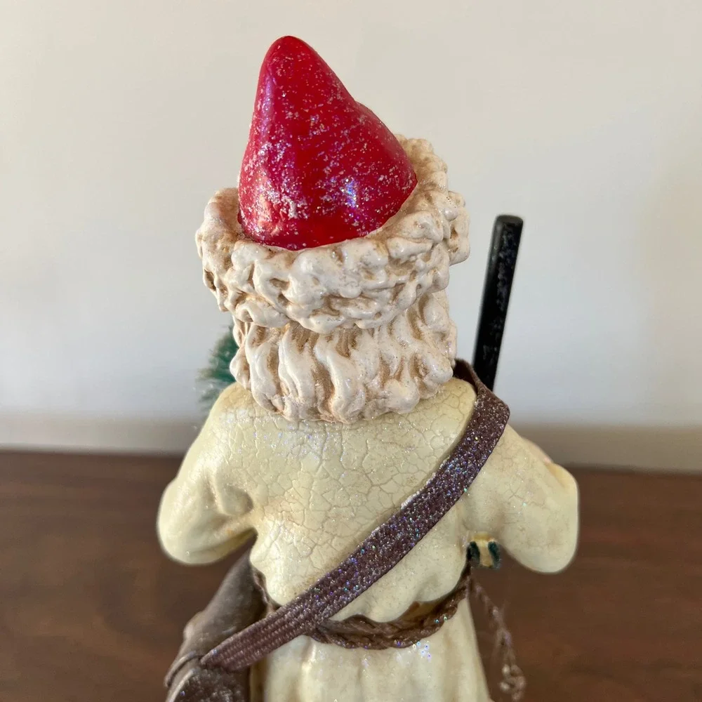 Department 56 Father Christmas Old World Santa Figurine 56.47491 Crackle Glaze